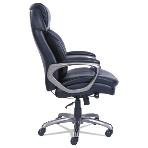 Picture of Cosset High-Back Executive Chair, Supports Up to 275 lb, 18.75" to 21.75" Seat Height, Black Seat/Back, Slate Base