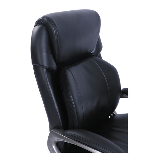 Picture of Cosset Big and Tall Executive Chair, Supports Up to 400 lb, 19" to 22" Seat Height, Black Seat/Back, Slate Base