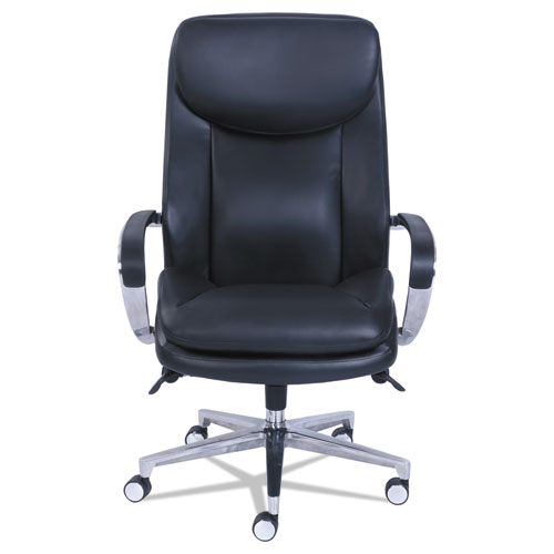 Picture of Commercial 2000 Big/Tall Executive Chair, Lumbar, Supports 400 lb, 20.25" to 23.25" Seat Height, Black Seat/Back, Silver Base