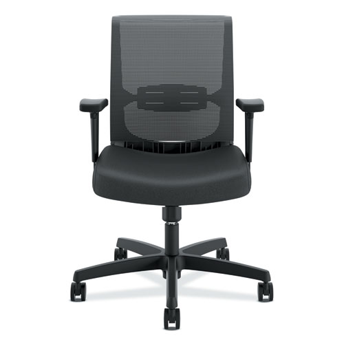 Picture of Convergence Mid-Back Task Chair, Swivel-Tilt, Supports Up to 275 lb, 15.75" to 20.13" Seat Height, Black