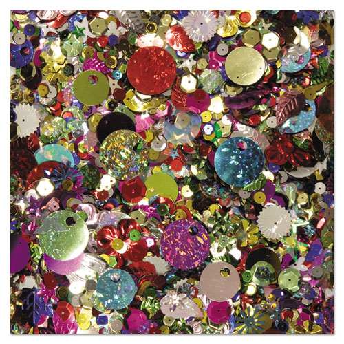 Picture of Sequins and Spangles, Assorted Metallic Colors, 4 oz/Pack