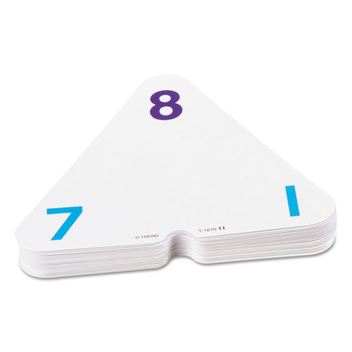 Picture of Three-Corner Flash Cards, Addition/Subtraction, 5.5 x 5.5, 48/Set