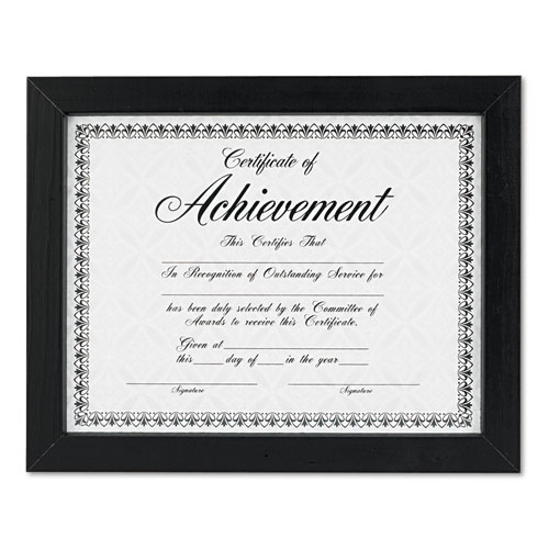 Picture of Document/Certificate Frames, Wood, 8 1/2 x 11, Black, Set of Two