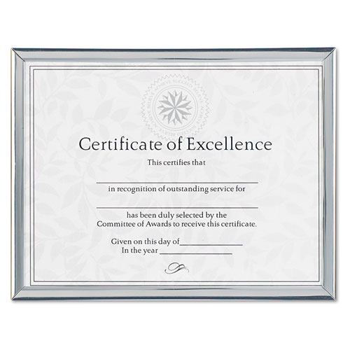 Picture of Value U-Channel Document Frame w/Certificates, 8 1/2 x 11, Silver