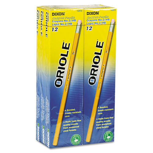 Picture of Oriole Pencil Value Pack, HB (#2), Black Lead, Yellow Barrel, 72/Pack