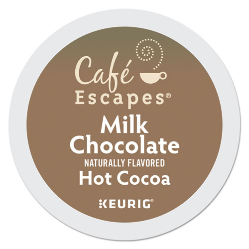 Picture of Cafe Escapes Milk Chocolate Hot Cocoa K-Cups, 24/Box