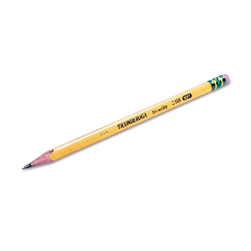 Picture of Tri-Write Triangular Pencil, HB (#2), Black Lead, Yellow Barrel, Dozen