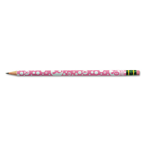 Picture of Breast Cancer Awareness Woodcase Pencil, HB (#2), Black Lead, Pink Barrel, Dozen