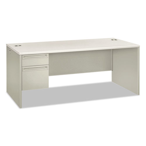 Picture of 38000 Series Left Pedestal Desk, 72" x 36" x 30", Light Gray/Silver