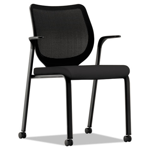Picture of Nucleus Series Multipurpose Stacking Chair with ilira-Stretch M4 Back, Supports Up to 300 lb, 19" Seat Height, Black