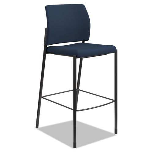 Accommodate+Series+Cafe+Stool%2C+Supports+Up+to+300+lb%2C+30%26quot%3B+Seat+Height%2C+Navy+Seat%2C+Navy+Back%2C+Black+Base