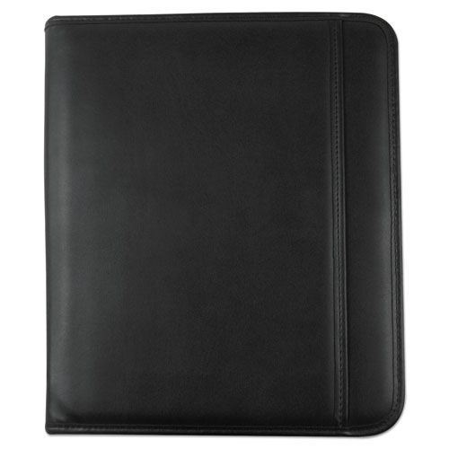 Picture of Leather Textured Zippered PadFolio with Tablet Pocket, 10 3/4 x 13 1/8, Black