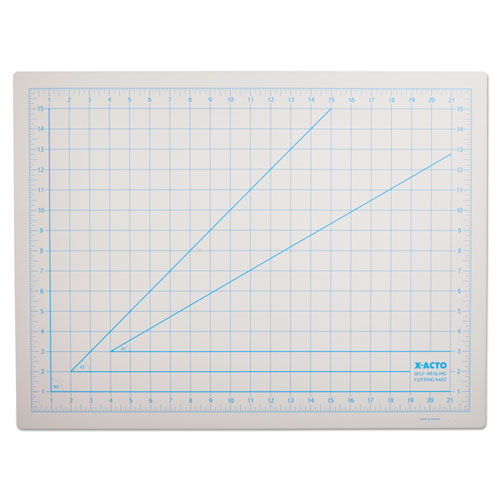 Picture of Self-Healing Cutting Mat, Nonslip Bottom, 1" Grid, 18 x 24, Gray