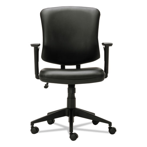 Picture of Alera Everyday Task Office Chair, Bonded Leather Seat/Back, Supports Up to 275 lb, 17.6" to 21.5" Seat Height, Black