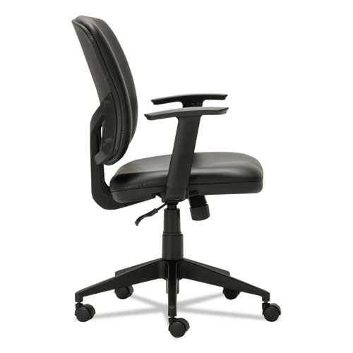 Picture of Alera Everyday Task Office Chair, Bonded Leather Seat/Back, Supports Up to 275 lb, 17.6" to 21.5" Seat Height, Black