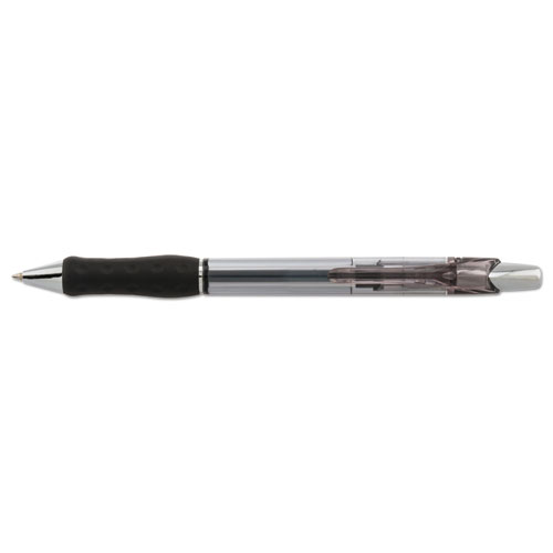 Picture of R.S.V.P. Super RT Ballpoint Pen, Retractable, Medium 0.7 mm, Black Ink, Clear/Black Barrel, Dozen