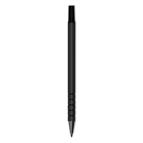 Picture of Replacement Ballpoint Counter Pen, Medium 1 mm, Black Ink, Black Barrel, 6/Pack