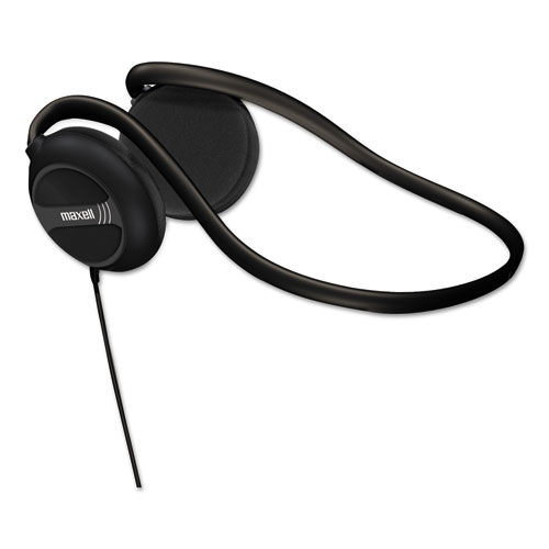 Picture of NB201 Stereo Neckband Headphones, Black, 49.5" Cord