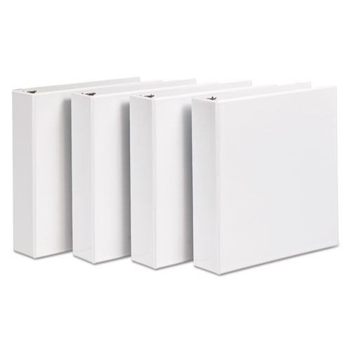 Picture of Durable View Binder with DuraHinge and Slant Rings, 3 Rings, 2" Capacity, 11 x 8.5, White, 4/Pack