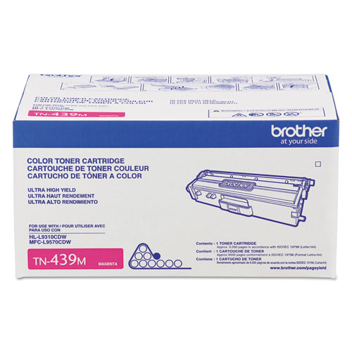 TN439M+Ultra+High-Yield+Toner%2C+9%2C000+Page-Yield%2C+Magenta