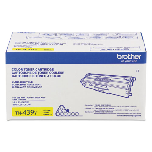 TN439Y+Ultra+High-Yield+Toner%2C+9%2C000+Page-Yield%2C+Yellow