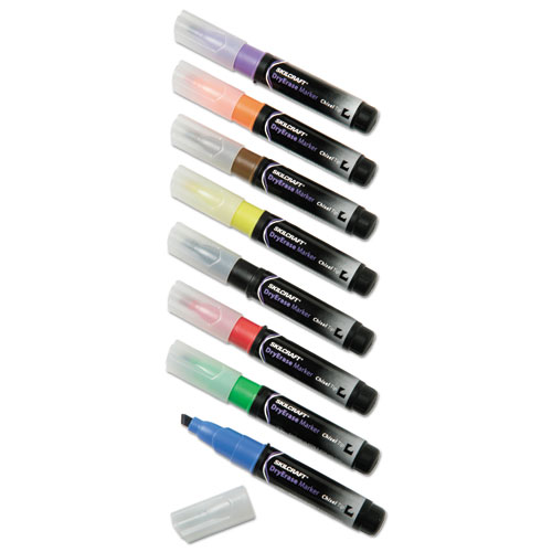 7520011863605+Skilcraft+Dry+Erase+Marker%2C+Broad+Chisel+Tip%2C+Assorted+Colors%2C+8%2Fset