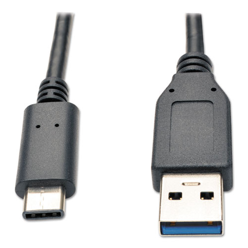 Picture of USB 3.1 Gen 1 (5 Gbps) Cable, USB Type-C (USB-C) to USB Type-A (M/M), 3 ft.