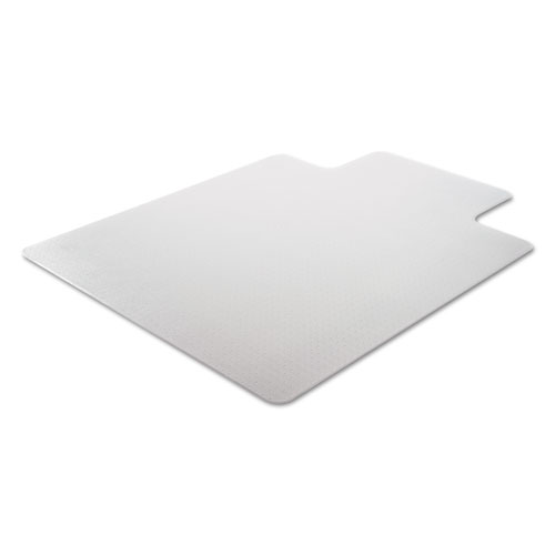 Picture of Occasional Use Studded Chair Mat for Flat Pile Carpet, 45 x 53, Wide Lipped, Clear