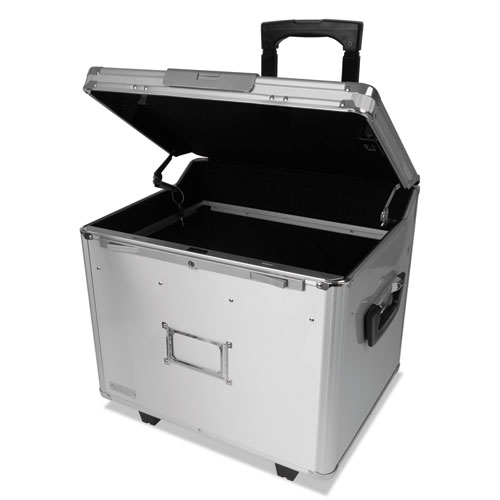 Picture of Locking Mobile File Chest with Electronic Digital Lock, Letter/Legal Files, 14.5" x 16.25" x 14.25", Silver