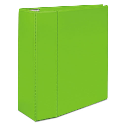 Picture of Heavy-Duty View Binder with DuraHinge and Locking One Touch EZD Rings, 3 Rings, 5" Capacity, 11 x 8.5, Chartreuse