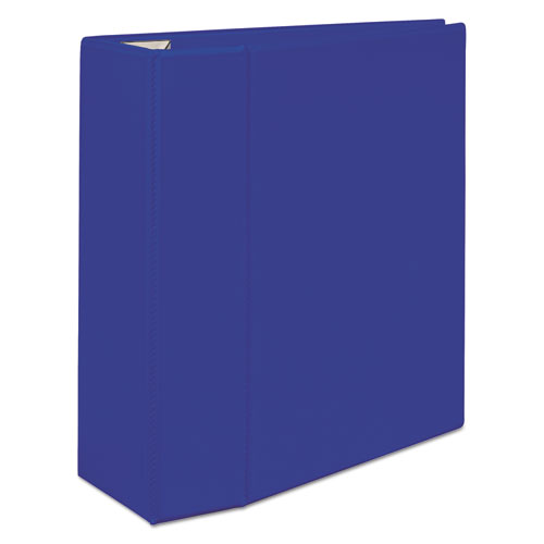 Picture of Heavy-Duty View Binder with DuraHinge and Locking One Touch EZD Rings, 3 Rings, 5" Capacity, 11 x 8.5, Pacific Blue