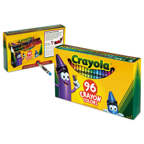 Picture of Classic Color Crayons in Flip-Top Pack with Sharpener, 96 Colors/Pack