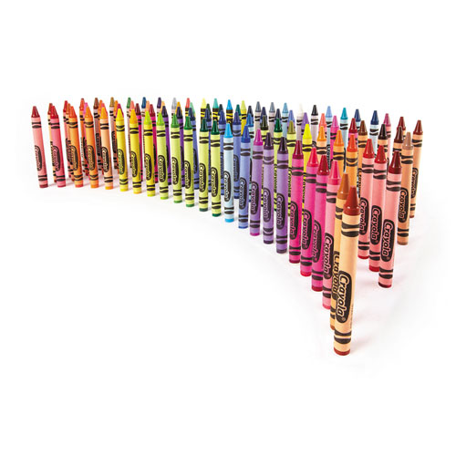 Picture of Classic Color Crayons in Flip-Top Pack with Sharpener, 96 Colors/Pack