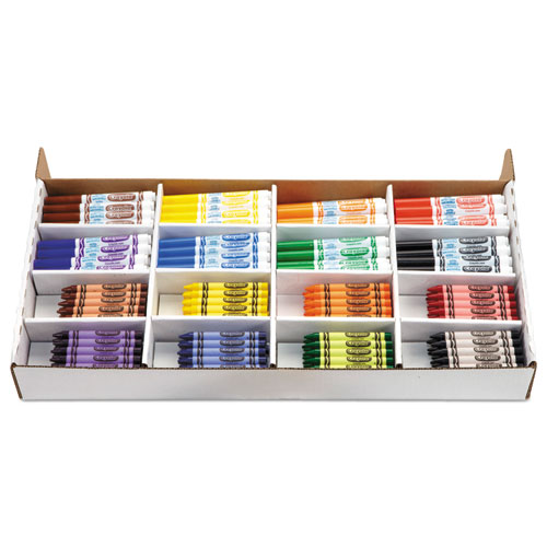 Picture of Crayon and Ultra-Clean Washable Marker Classpack, 8 Colors, 128 Each Crayons/Markers, 256/Box