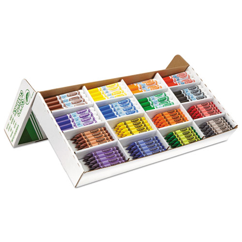 Picture of Crayon and Ultra-Clean Washable Marker Classpack, 8 Colors, 128 Each Crayons/Markers, 256/Box