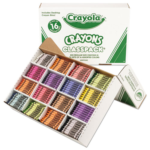 Picture of Classpack Regular Crayons, 16 Colors, 800/Box