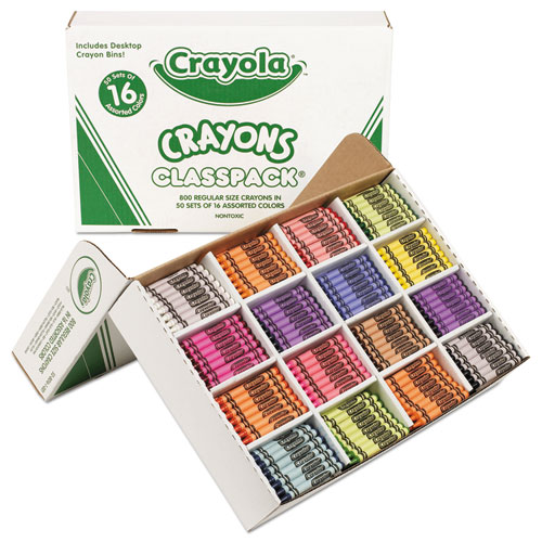 Picture of Classpack Regular Crayons, 16 Colors, 800/Box