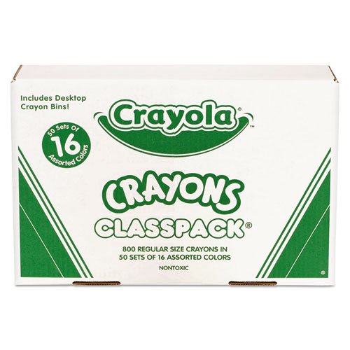 Picture of Classpack Regular Crayons, 16 Colors, 800/Box