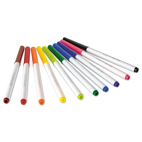 Picture of Washable Super Tips Markers, Fine/Broad Bullet Tips, Assorted Colors, 10/Set