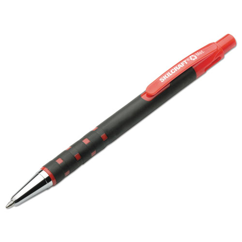 7520013687773%2C+SKILCRAFT+Rubberized+Ballpoint+Pen%2C+Retractable%2C+Medium+1+mm%2C+Red+Ink%2C+Black+Barrel%2C+Dozen