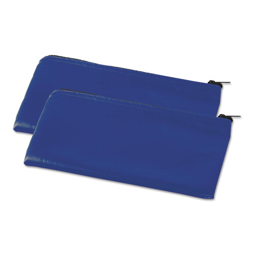 Picture of Zippered Wallets/Cases, Leatherette PU, 11 x 6, Blue, 2/Pack