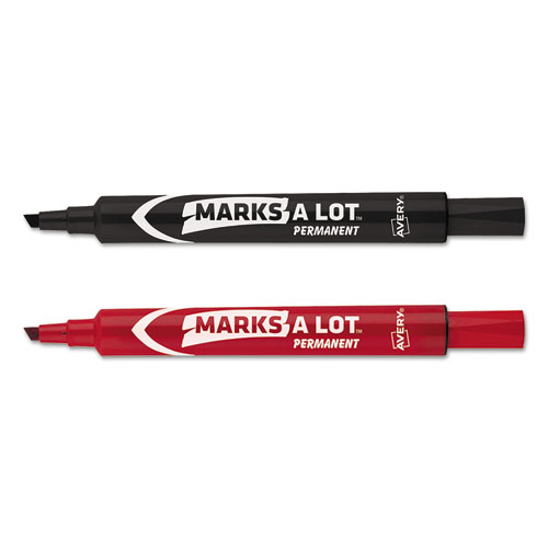 Picture of MARKS A LOT Regular Desk-Style Permanent Marker Value Pack, Broad Chisel Tip, Assorted Colors, 24/Pack (98187)