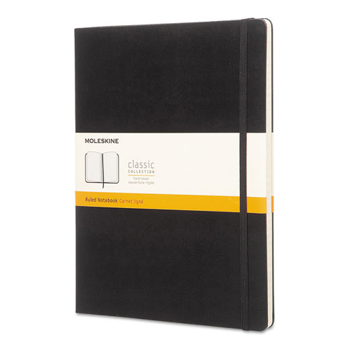Picture of Classic Colored Hardcover Notebook, 1-Subject, Narrow Rule, Black Cover, (192) 10 x 7.5 Sheets