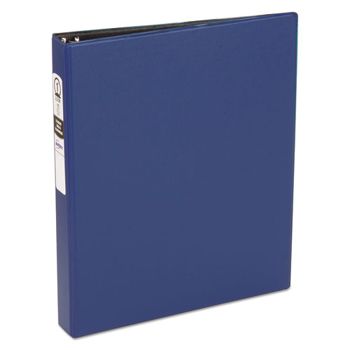 Picture of Economy Non-View Binder with Round Rings, 3 Rings, 1" Capacity, 11 x 8.5, Blue, (3300)