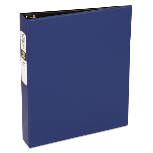 Picture of Economy Non-View Binder with Round Rings, 3 Rings, 1.5" Capacity, 11 x 8.5, Blue, (3400)