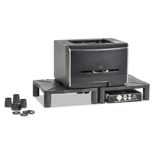 Picture of Monitor Stand, 13.25" x 13.5" x 2" to 4", Black, Supports 60 lbs