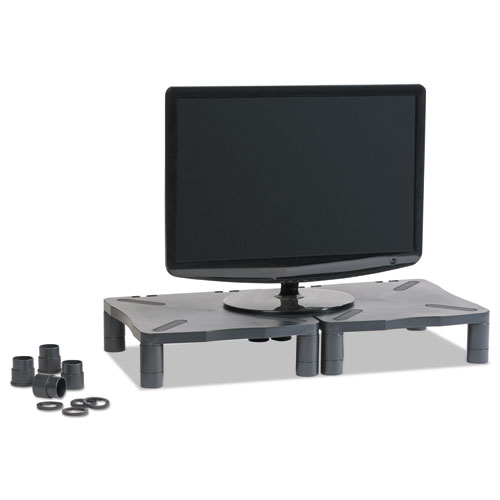 Picture of Monitor Stand, 13.25" x 13.5" x 2" to 4", Black, Supports 60 lbs