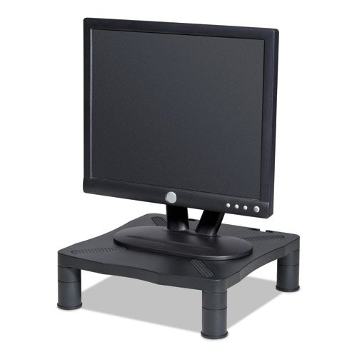 Picture of Monitor Stand, 13.25" x 13.5" x 2" to 4", Black, Supports 60 lbs