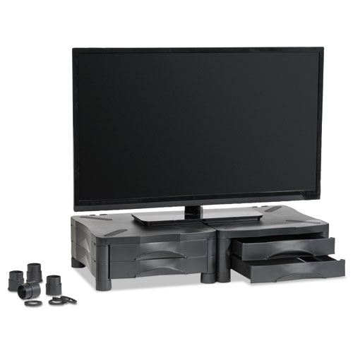Picture of Monitor Stand, 13" x 13.5" x 4.75" to 5.75", Black, Supports 60 lbs