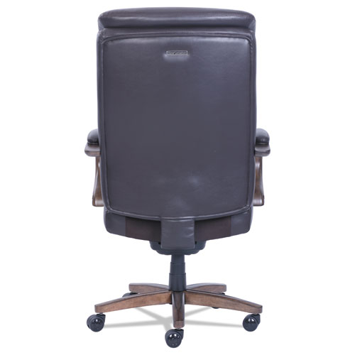 Picture of Woodbury Big/Tall Executive Chair, Supports Up to 400 lb, 20.25" to 23.25" Seat Height, Brown Seat/Back, Weathered Sand Base